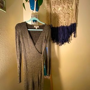 Beautiful Gold/Black dress! SAY WHAT like new !